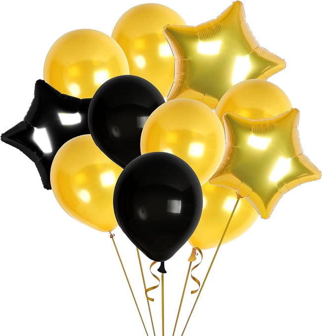Black & Gold Balloon Ensemble (MB26)