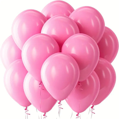 18pcs 12-Inch Matte Pink Latex Helium Quality Balloons - (MB119)