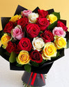 Elegant 24-Stem Mixed Color Rose Bouquet (FGB588)