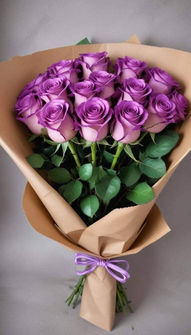Elegant 12 Lavender Roses Bouquet