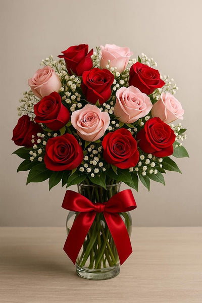 Red–Pink Elegance Arrangement