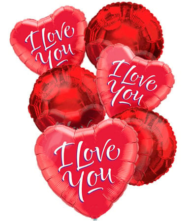 Love's Embrace Balloon Bouquet (FGB368) - Flowers Gifts and Balloons