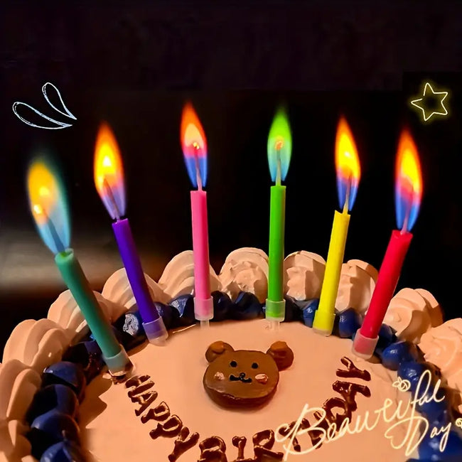 6 Color Glow Party Candles (MB118)